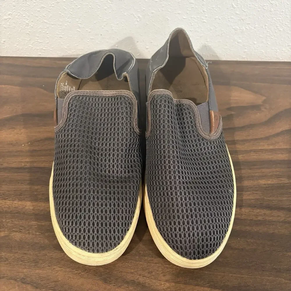 OluKai Pehuea Slip‎ On Gray Mesh Casual Sneakers Shoes Womens Size 8.5